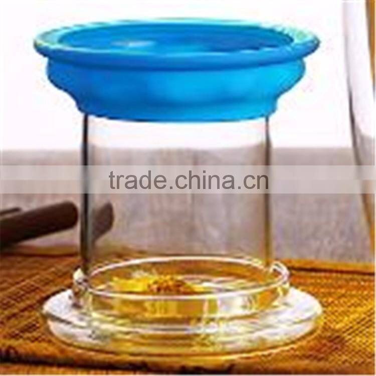 Drinkware Type Heat Resistant Double wall Borosilicate Glass Cup With Filter And Glass Lid Stockage.