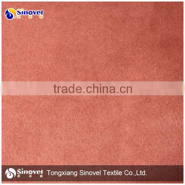 weft faux suede leather fabric