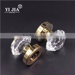 zinc alloy pink round glass pull knob door lock