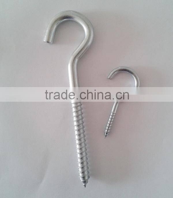 Rigging hardware hook screw,screw hook open, C hook screw
