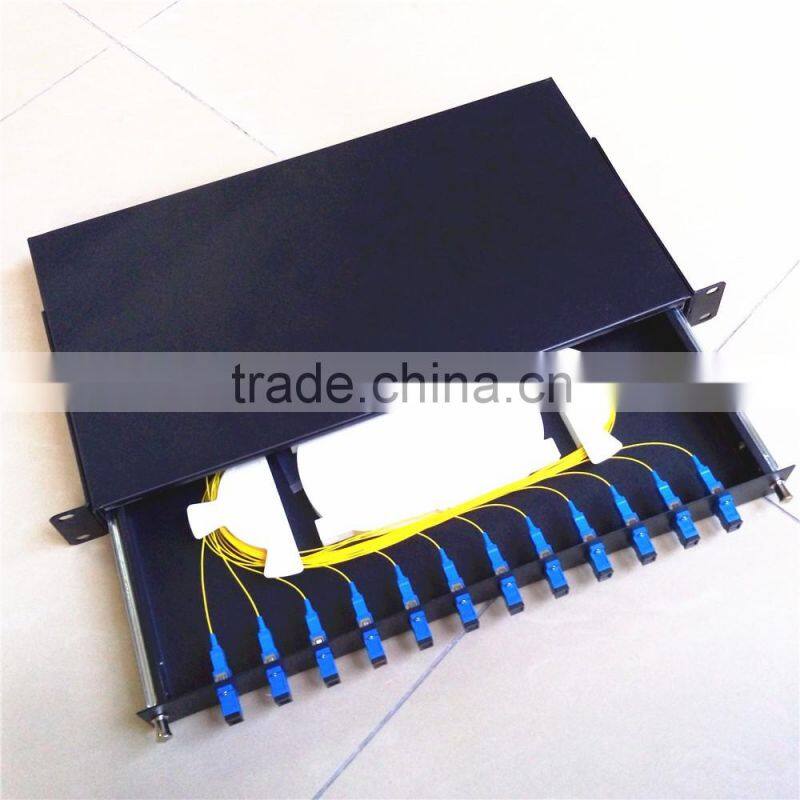 12 core sliding drawer type FIber optic patch panel