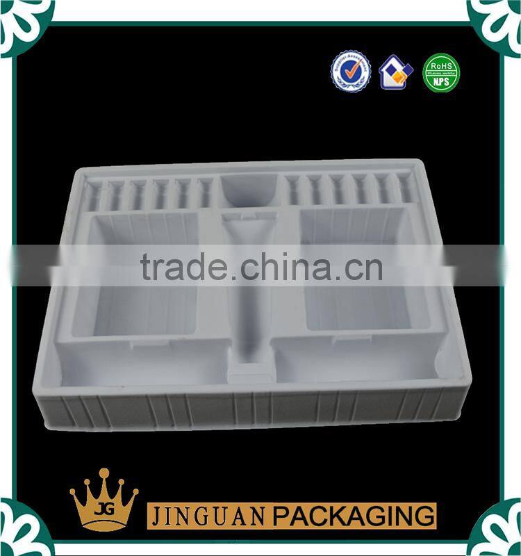 White pvc flocking blister tray for cosmetic