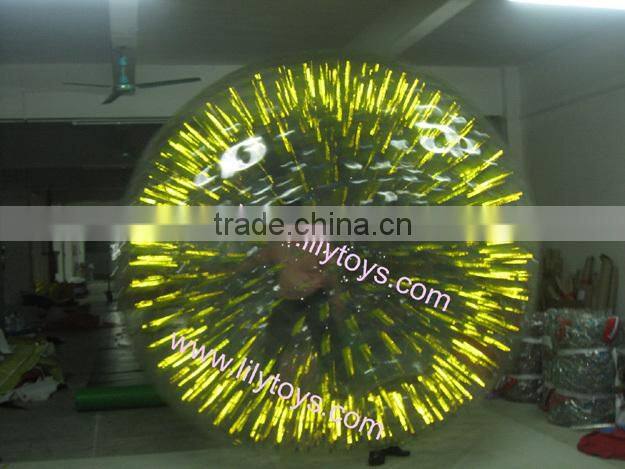 shining inflatable zorb ball for sale ,2015 Brand New human hamster ball, zorb ball