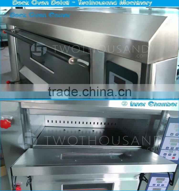 Gas Oven for Bread- 2 Deck 4 Trays, All S/S, Pan 40*60 cm, TT-O38D