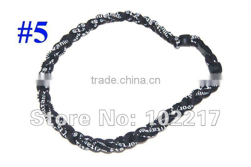 TITANIUM BASEBALL TORNADO ROPE SPORTS NECKLACE