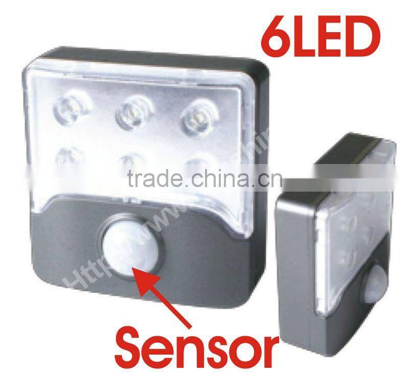 mini PIR+CDS ultrasonic motion sensor led outdoor light 6led
