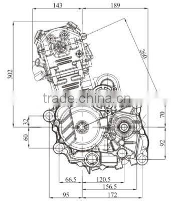 Genuine 4 stroke zongshen 250cc engine for sale provided by zongshen parts supplier