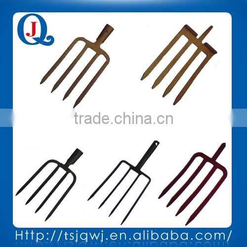 fork head with four tines for garden and farm