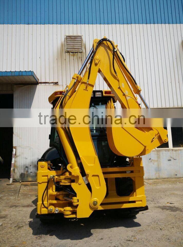 4WD Multi purpose hydraulic front 4 in 1 bucket backhoe loader