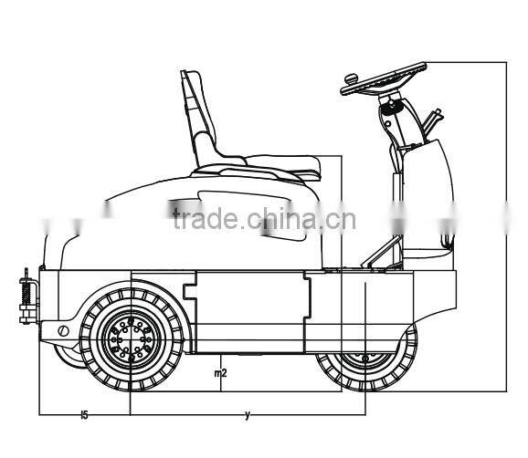 Farm 3T seat type electric tow tractor
