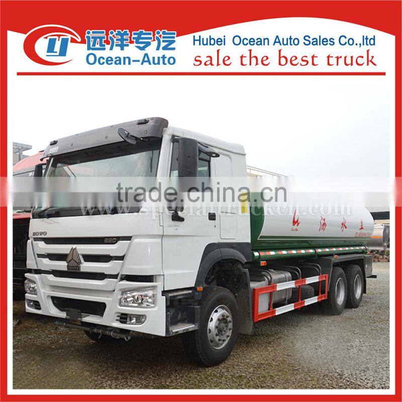 SINOTRUK HOWO 6X4 drive wheel 20000liters tank drinking water truck sale