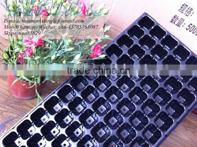 Black PS Material 72 Cell Plastic Tomato Nursery Seed Planting Germination Tray for Farming