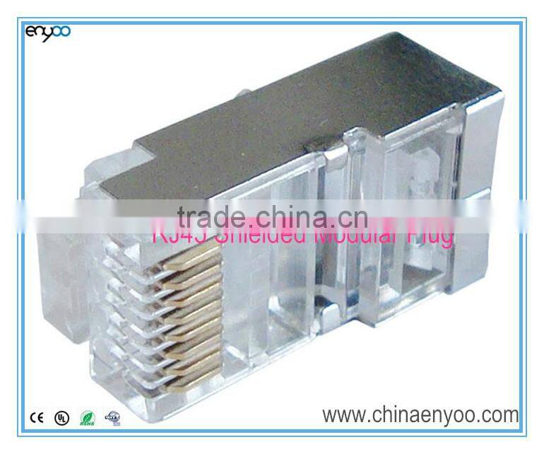 RJ45 Shielded Modular Plugs/Connectors for Solid and stranded Wire