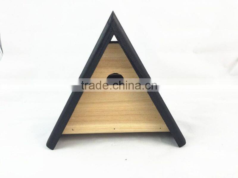 Triangle wooden bird house,FSC wooden bird nest, pet house