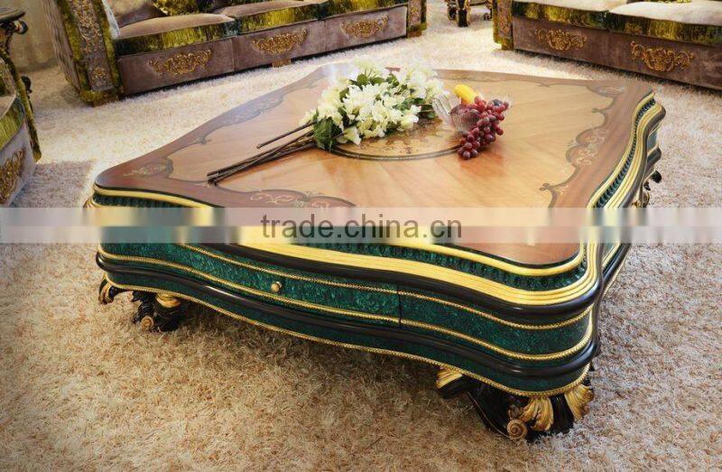 Luxury French Baroque Design New Classic Fabric Living Room Furniture Sofa Set/ Elegant Floral Wooden Hand Carved Sectional Sofa