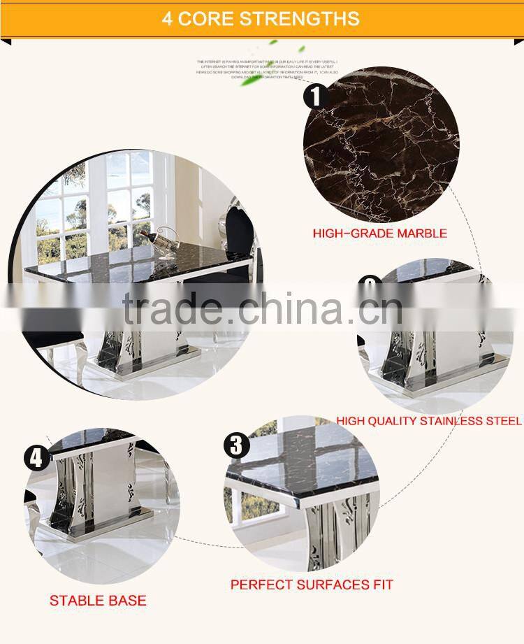 TH342 dining room marble top stainless steel table for sale