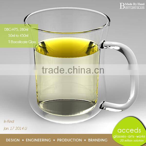 Unique Borosilicate Glass Double Wall Thermos Cup