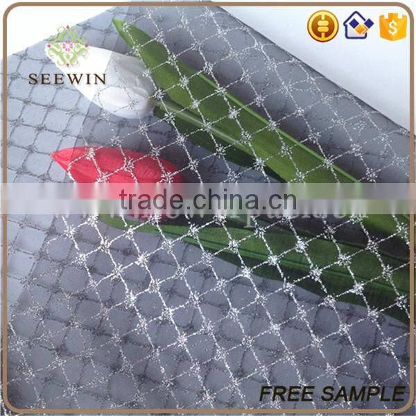 gliterring mesh organza flower packing roll