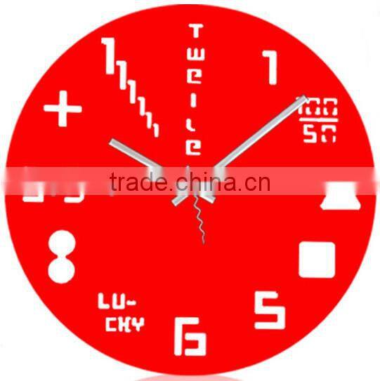 Supply fashion DIY graphics digital clock / wall clock --black