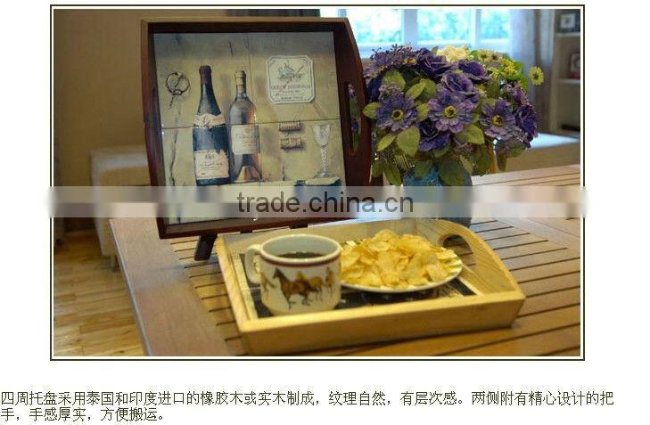 lovely and beautiful home decorative wooden fruit tray /wood storage tray