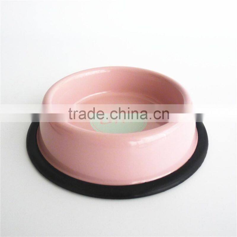 Carbon Steel with Powder Coated Food/Water Serving Cat Feed Pet Bowl