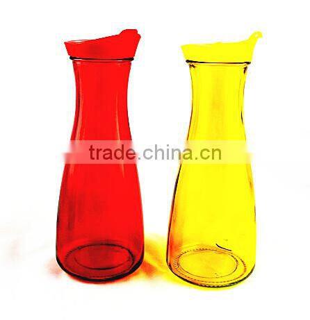 NEW DESIGN wholesale clear glass jar with plastic lid