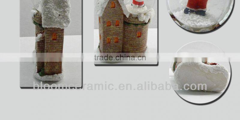 Santa design resin custom water globe