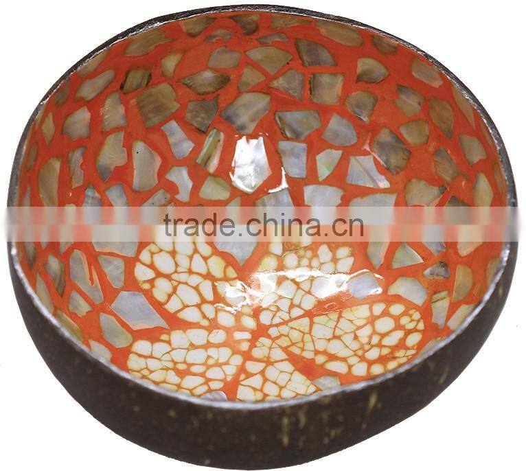 Eco friendly lacquer coconut shell bowl