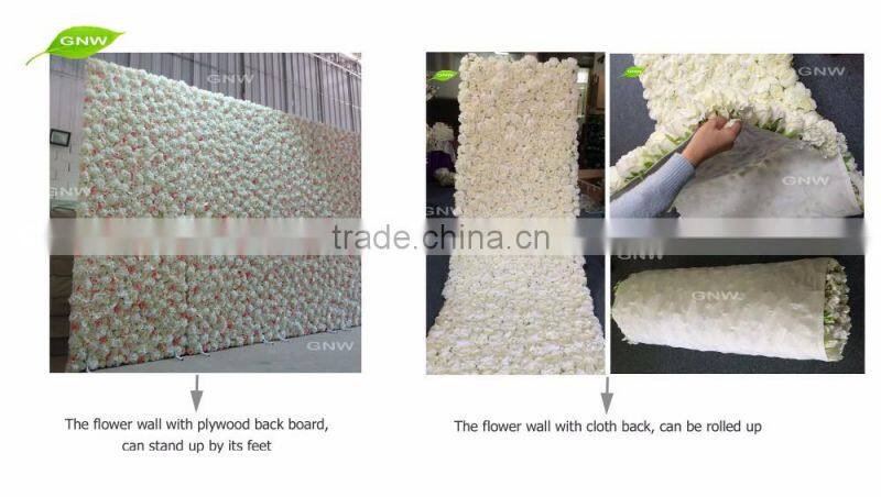 GNW FLA1603003-R Wholesale White wedding flower arch with Rose for Weddin Stage Backdrop Decoration