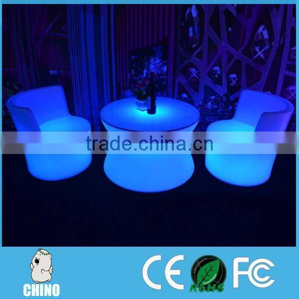 Arm LED Chair Loune Chair Coffee Chair with Table