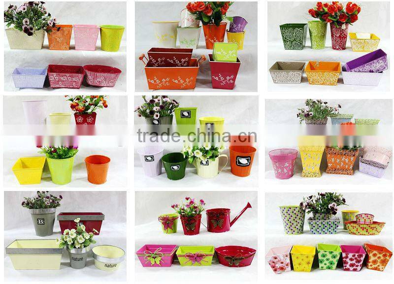 Cheap Handmade Large Different Shapes metal pot / straw basket