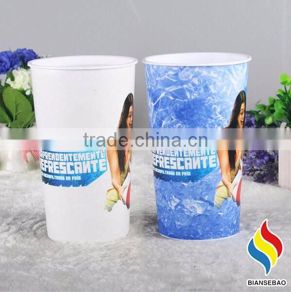 with printing Hot selling 16oz single wall plastic cups