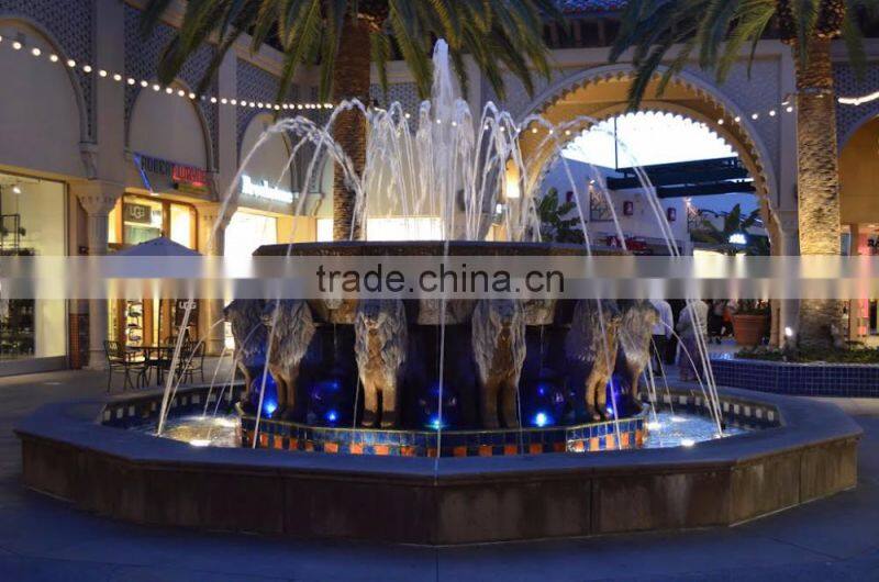 outdoor garden decoration large marble stone lion head fountain