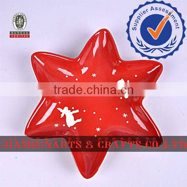Ceramic Christmas Fruit Decoration Plate