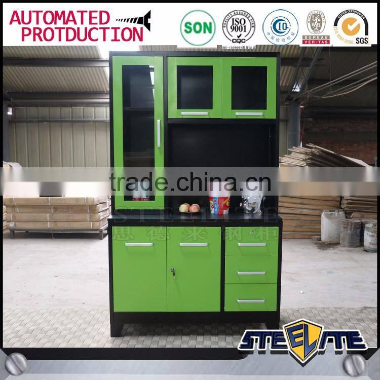 Cold rolled steel plate zambia kitchen cabinet for storage