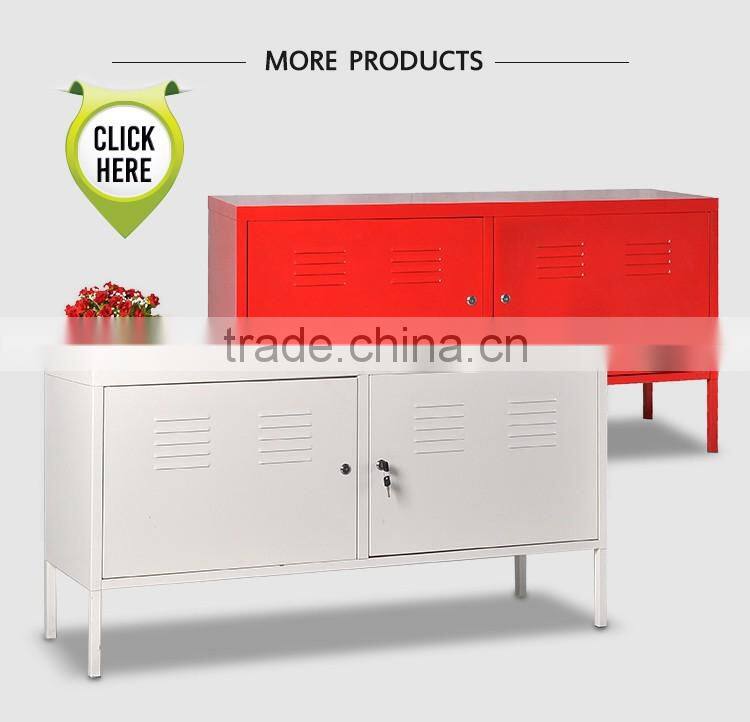 Latest modern tv cabinet fair price furniture wardrobe metal locker with showcase