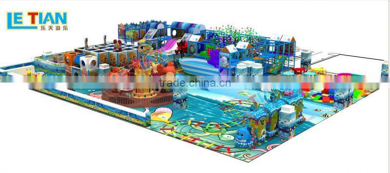 LETIAN Factory Naughty Castle Ocean Theme Children Indoor Soft Playground Equipment Toys Price