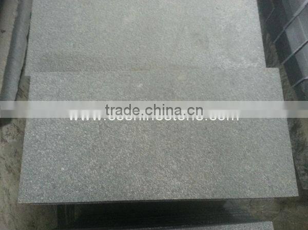 G654 China sesame black granite stair
