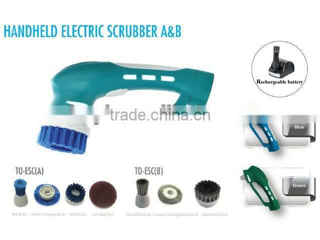 Best battery operated power scrubber, rotating cleaning brush, CE ROHS KC hand scrubber