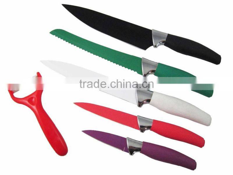 Good Quality 5 pcs Non-Stick Chef Knife Set
