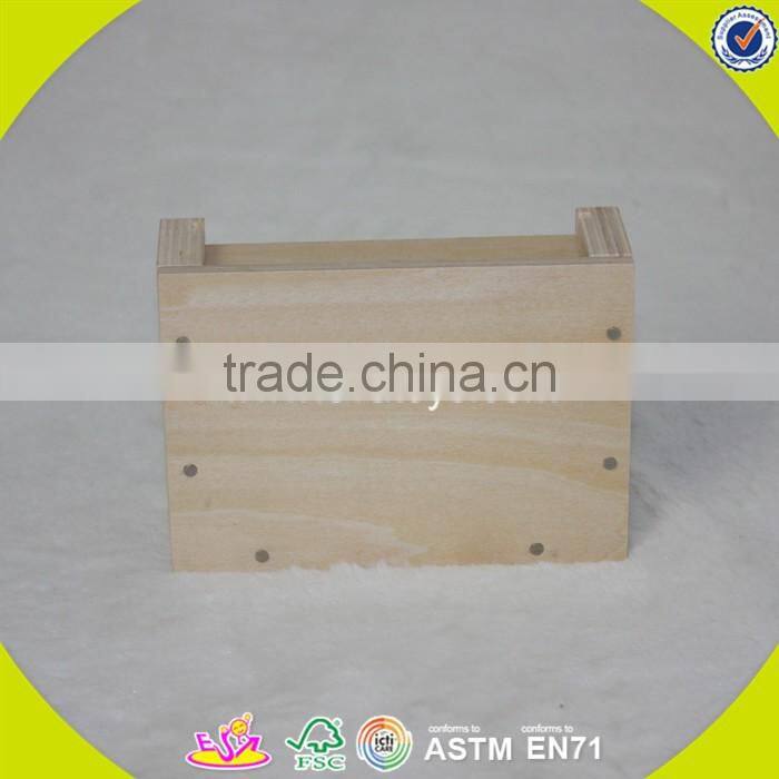 2017 new fashion children toys wooden coin bank W03B050