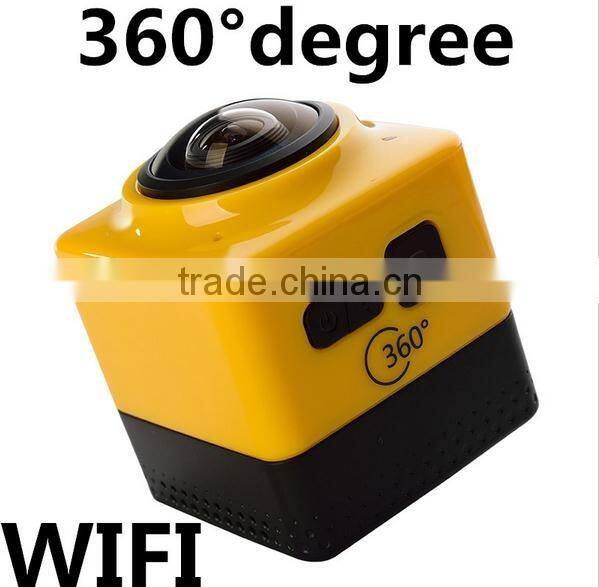 2016 newest 360 degree all viewer fish-eye camera build in wifi video action camera ,HL-322, car monitor