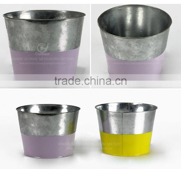 galvanized metal decorative planters outdoor decorative beautiful plant pots