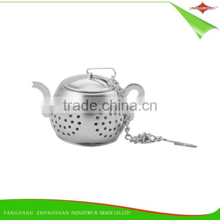 ZY-S3018 Novelty teapot shaped stainless steel tea infuser