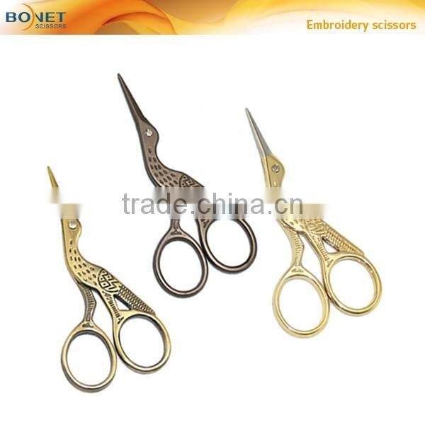 elegant vintage/retro/antique copper plating gift/present embroidery scissors