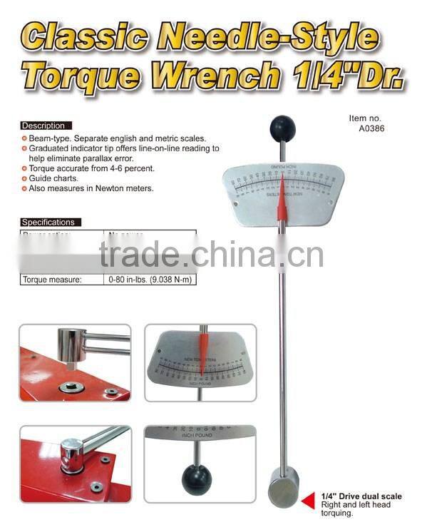 Classic Needle-Style Torque Wrench 1/4" Dr.