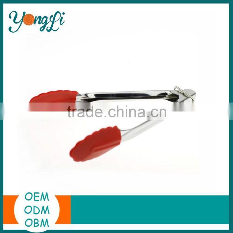 Stainless Steel Silicone Food Tongs Salad Serving Food Tongs Kitchen Tool Set