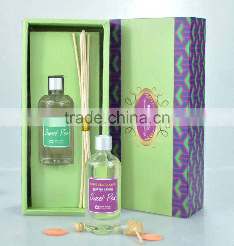fragrance oil air freshener reed diffuser with wooden cap