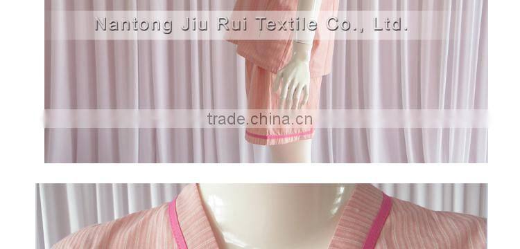 Pink/Blue Korean Style Sweat Steaming Clothes Striped Pajamas Unisex Tracksuit Plus Size Pajamas For Spa