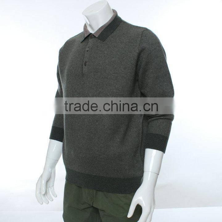 Grey 100%wool winter fashion with long sweater ,blue long sleeve model sweater for men with 1/4 zipper ,men sweater 2015